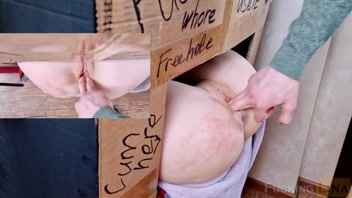 Tight pussy in Glory Hole was fucked 3 times
