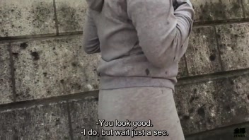 Sweaty older Japanese woman with massive tits uses them on my feet