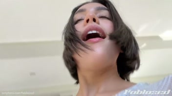 SQUIRTING or PEEING? She's Horny that Neighbors might catch Her