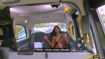 Fake Taxi - Desi student loves sex! POV blowjob and hard fuck with Indian beauty Suraya Ndia