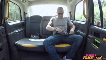 Female Fake Taxi - Georgie Lyall gets TEA BAGGED and fucked with her big PERFECT TITS out