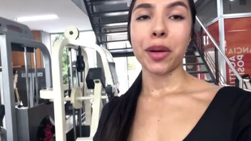 She was almost caught masturbating in the public bathroom of the gym!!