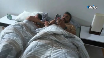 This stepmom is a hot ass milf who likes to share the bed always with her handsome stepson
