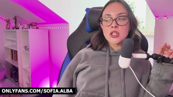 Sofi Alba Squirts Watching BBC While Guests Are Home - Pussy Shown
