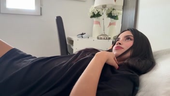 My Latin STEP-SIS forgets to wear panties before her flight