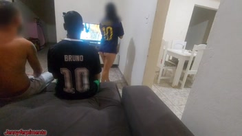 I had sex with my husband's friend because of a bet, I got horny and ended up doing with both of