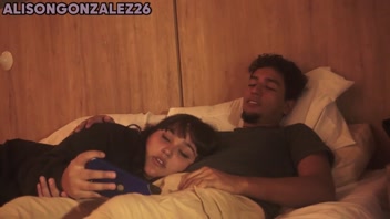 WITH MY STEPBROTHER WE WATCH A MOVIE AND I END UP FEELING HIS COCK IN MY MOUTH