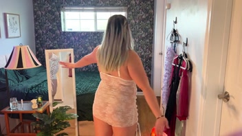 Pussy Flashing & Close ups - Curvy YouTuber Try on Haul in Transparent Dresses