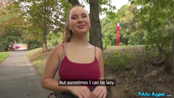 Public Agent - College student with BANGING body first time in public