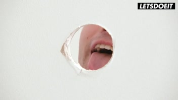 Nurse gets a glory hole ass fuck