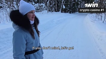 A stranger in the winter forest.