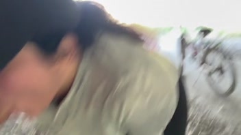 Public cock worship leaves her pussy raw